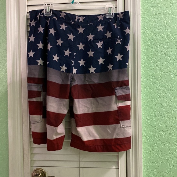 Tony Hawk Men’s American Flag Bathing Suit Swim Trunks 34 - Picture 2 of 5